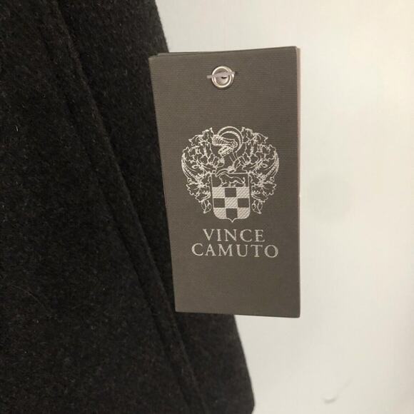 NWT Vince Camuto Double Breasted Black Wool Winter Coat - Picture 8 of 9